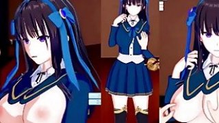 Eroge koikatsu 3dcg video hentai di mana rambut hitam keren payudara panjang payudara besar jk ori karakter payudara digosok
